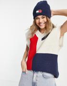 Tommy Jeans Color Block Sweater Vest In Multi