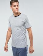 Troy Melange Ringer T-shirt - Gray