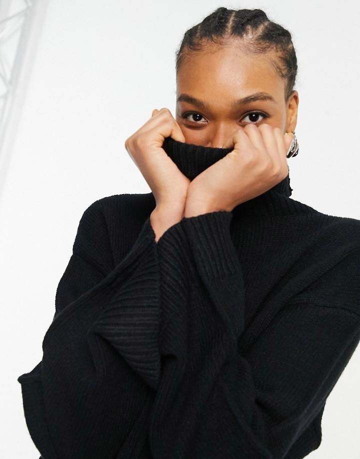 Native Youth High Neck Sweater In Black