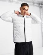 Jack & Jones Essentials Padded Jacket With Stand Collar In White