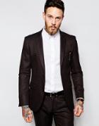 Sisley Suit Jacket In Slim Fit - Bordeaux