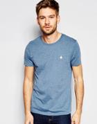 Asos Logo T-shirt With Crew Neck In Blue Marl - Stellar Marl