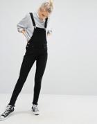 Liquor & Poker Skinny Fit Overalls - Black