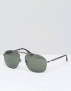Giorgio Armarni Aviator Sunglasses Brushed Gunmetal - Clear