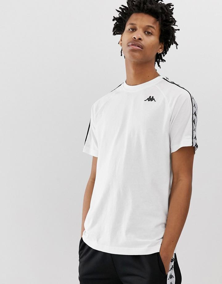 Kappa Banda Coen T-shirt With Logo Taping In White - White