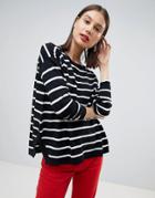 Esprit Stripe Oversized Round Neck Lightweight Sweater - Multi