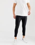 Only & Sons Slim Track Pant With Cropped Ankle - Black