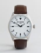 Ben Sherman Wb074br Watch In Brown Leather - Brown