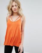 Asos The Ultimate Cami With Caging Detail - Orange