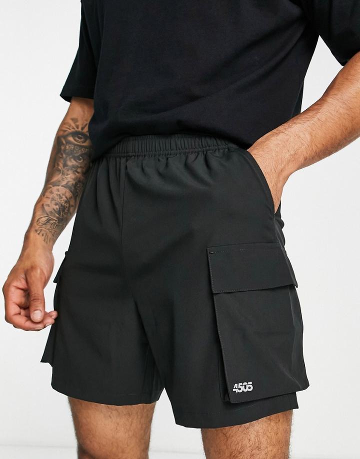 Asos 4505 Training Shorts With Utility Pockets-black