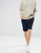Abercrombie & Fitch Core Script Logo Sweat Shorts In Navy - Navy