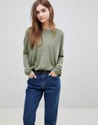 Brave Soul Ronya Loose Fit Sweater - Green