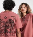 Collusion Unisex Renaissance Print T-shirt In Rust-orange