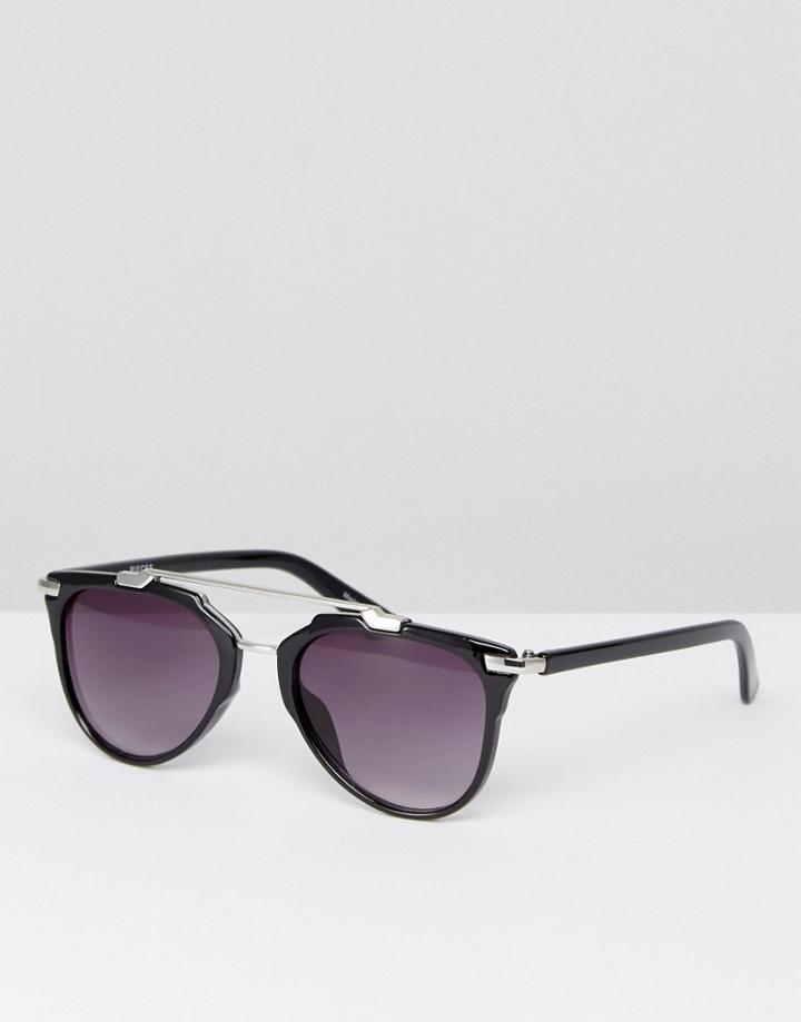 Pieces Brow Bar Sunglasses - Silver