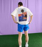 Collusion Oversized T-shirt With Palm Print In White