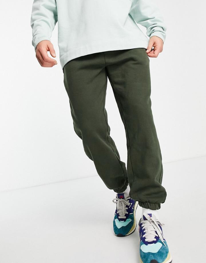 Topman Oversized Sweatpants In Khaki - Part Of A Set-green