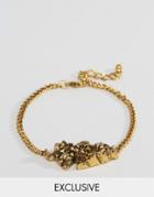 Designb Stone Chain Bracelet In Gold - Gold