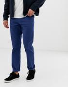Esprit Straight Fit 5 Pocket Twill Pants In Blue - Blue