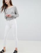 Waven Classic Low Rise Skinny Jeans - White