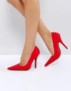 Public Desire Tease Stiletto Heeled Shoes - Red