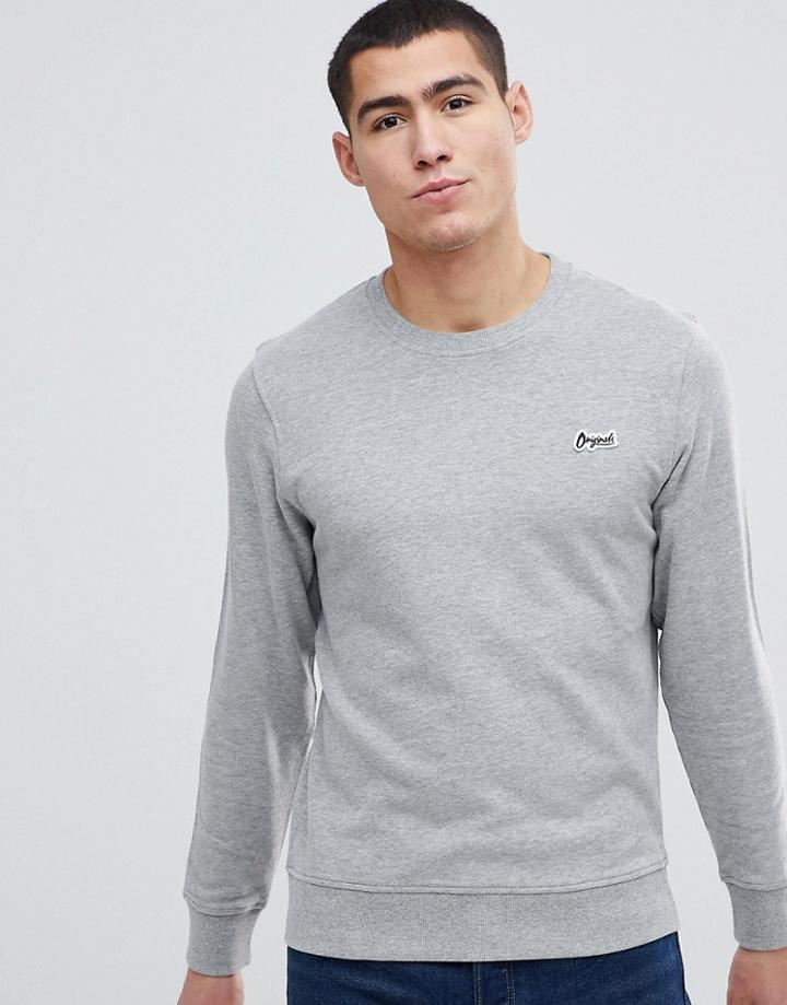 Jack & Jones Originals Crew Neck Sweat - Gray