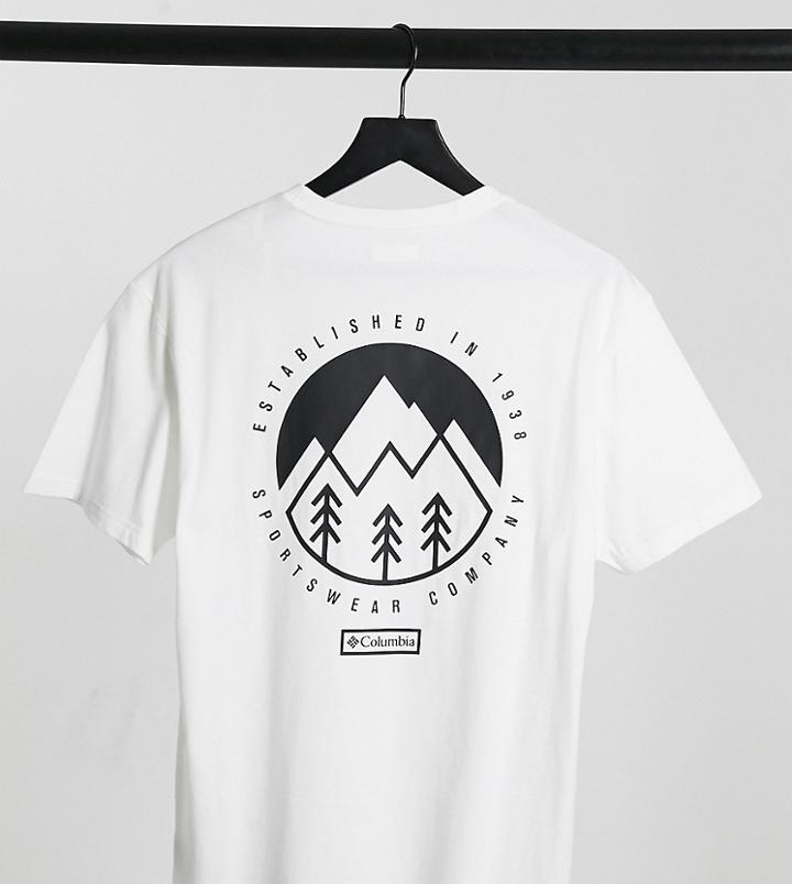 Columbia Cades Cove Outdoor Park T-shirt In White Exclusive At Asos