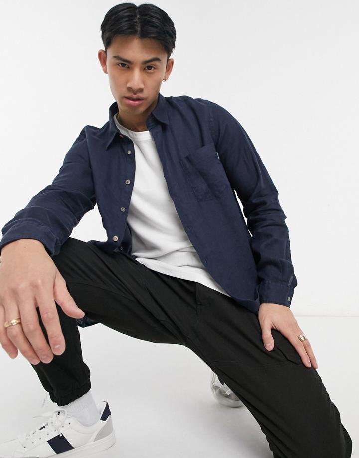 Paul Smith Tailored Long Sleeve Shirt In Navy