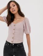 Abercrombie & Fitch Button Through Linen Shirt - Pink