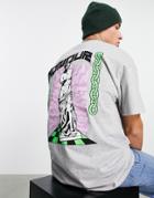 Hnr Ldn Statue Backprint Oversized T-shirt-purple