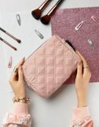 New Look Quilted Makeup Bag - Pink