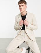 Asos Design Skinny Suit Jacket In White