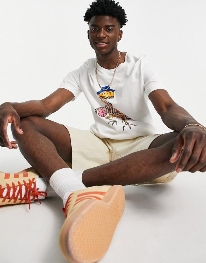 Adidas Originals Dino T-shirt In White