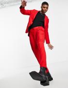 Devils Advocate Tapered High Waisted Suit Pants