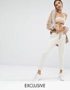 Jaded X Granted Sweat Pants With Lace Up Front - Champagne