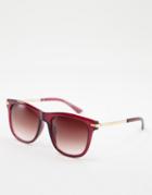 Aj Morgan Elected Oversized Sunglasses-red