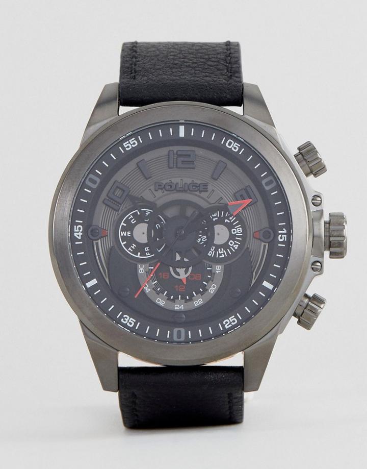 Police Belmont Watch With Black Multi Functional Dial - Black