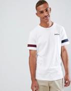 Jack & Jones Originals T-shirt With Pique Arm Stripe - White