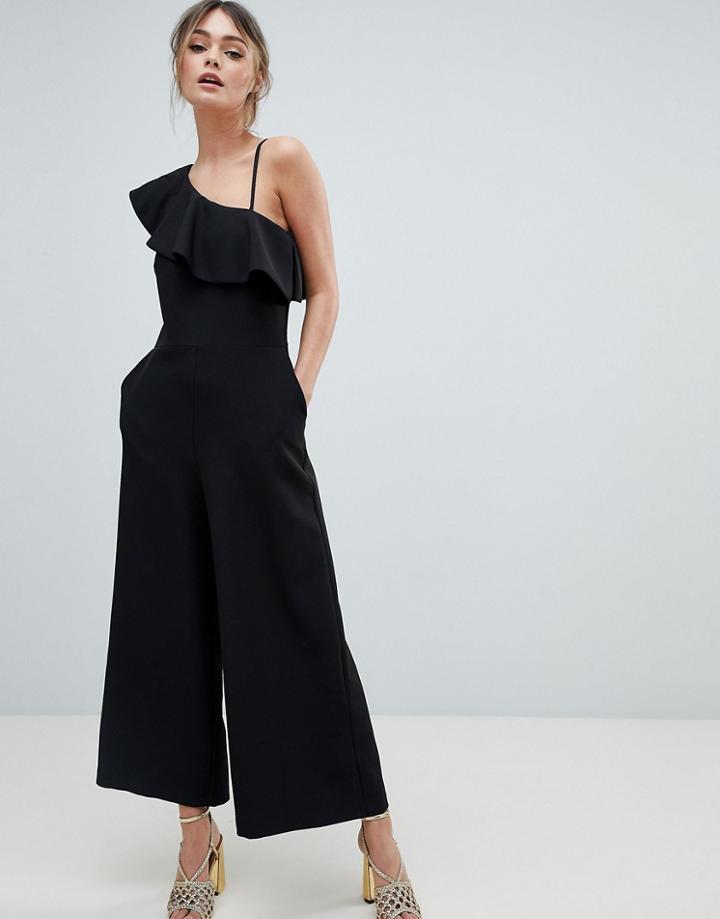 Oasis One Shoulder Jumpsuit - Black