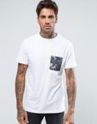 Another Influence Camo Pocket T-shirt - White