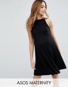 Asos Maternity Rib Swing Dress - Black