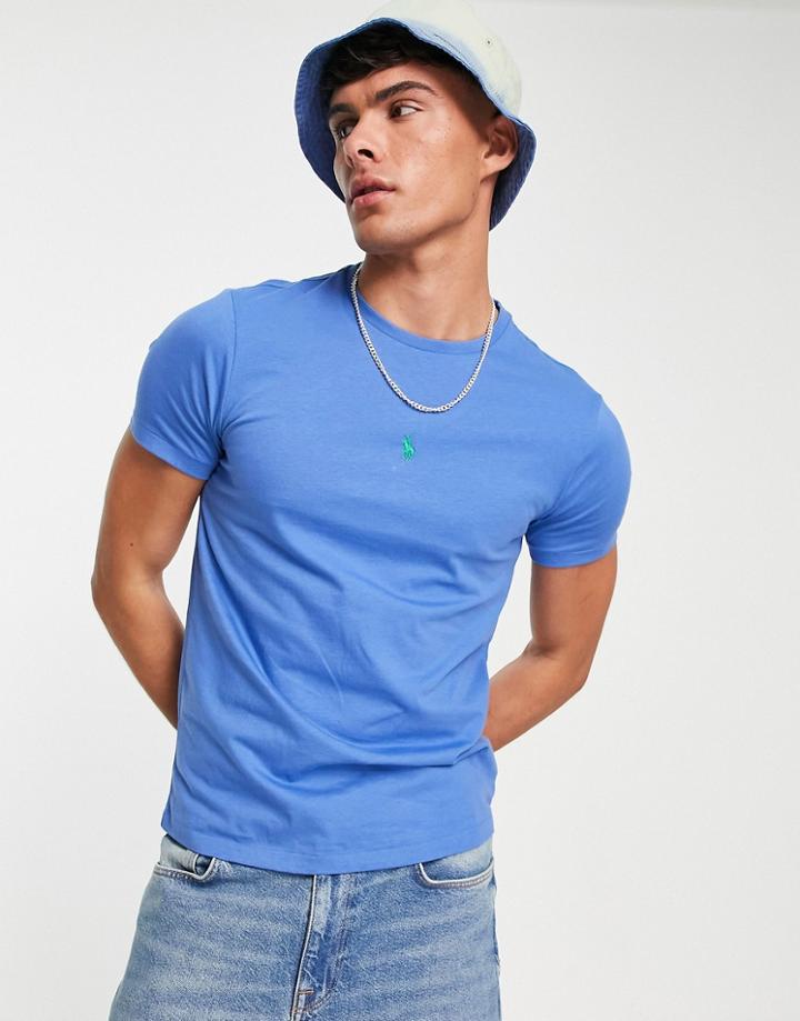 Polo Ralph Lauren Icon Central Logo T-shirt In Mid Blue