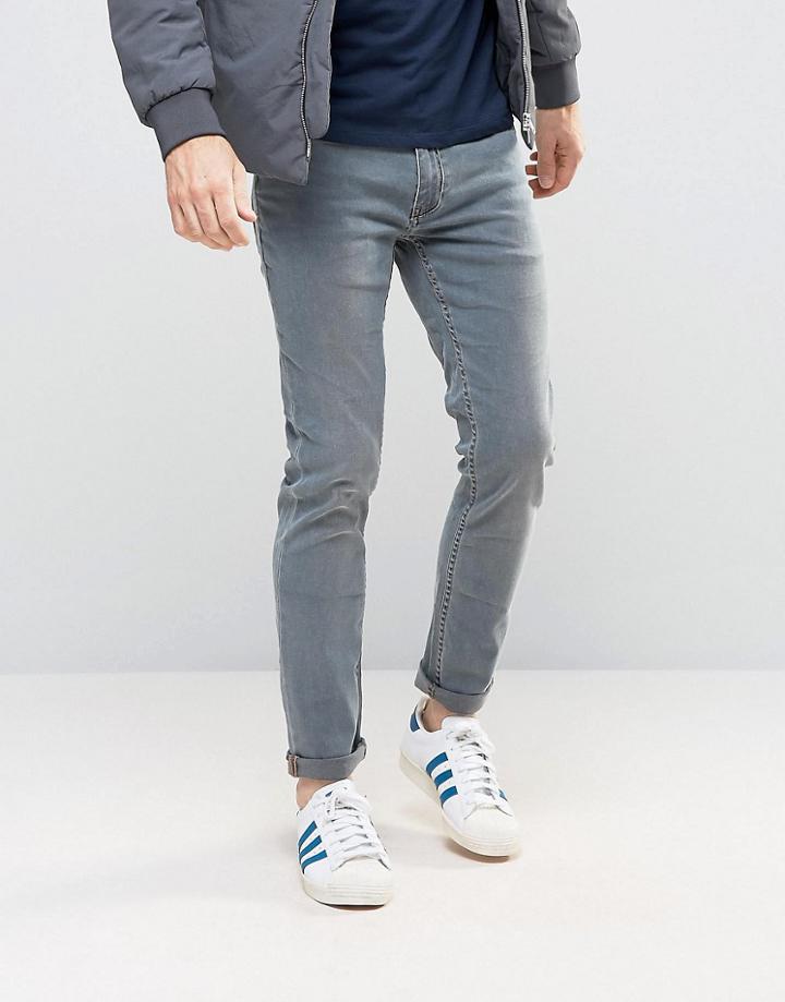 Burton Menswear Super Skinny Blue Gray Jeans - Blue