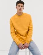 Asos Design Sweatshirt In Yellow