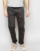 Farah Chino In Slim Fit Stretch Cotton - Gray