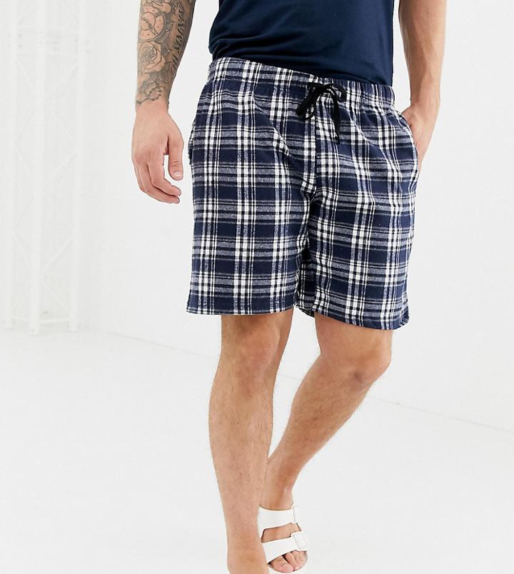 Brave Soul Check Lounge Short Flannel Set - Red