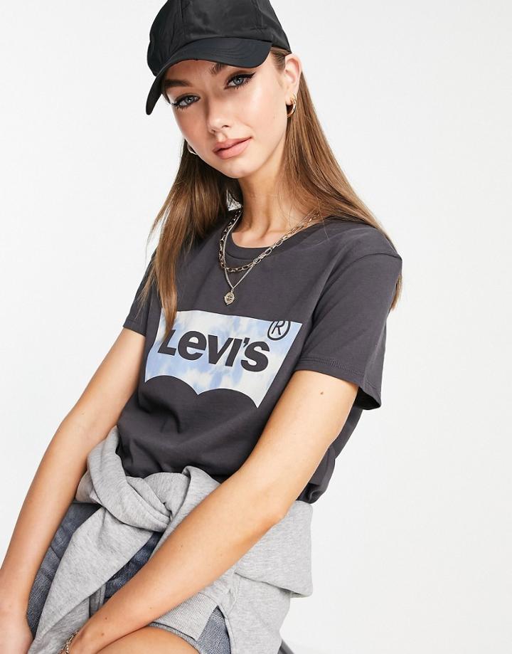 Levi's Perfect Print Batwing T-shirt In Black-white
