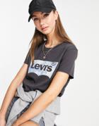 Levi's Perfect Print Batwing T-shirt In Black-white