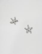Designb London Starfish Stud Earrings - Silver