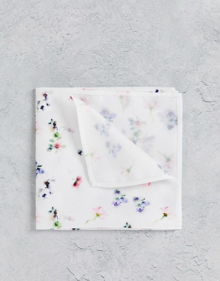 Asos Design Pocket Square In Floral Print-multi