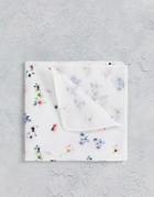 Asos Design Pocket Square In Floral Print-multi